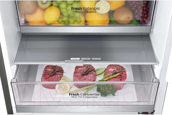 Изображение товара Холодильник с морозильником LG GC-B509SMUM
