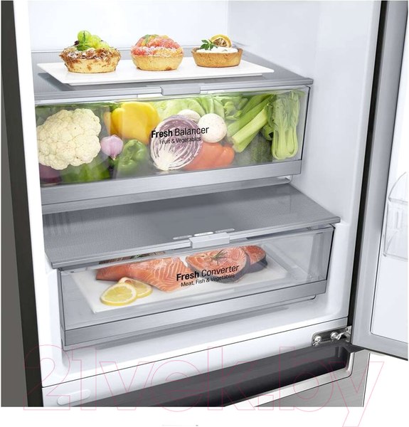 Изображение товара Холодильник с морозильником LG GC-B509SMUM