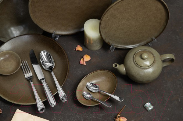 Изображение товара Тарелка столовая обеденная Corone Sacramento HS169590 / фк9104 (серо-зеленый)