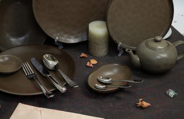 Изображение товара Тарелка столовая обеденная Corone Sacramento HS173615 / фк9107 (серо-зеленый)