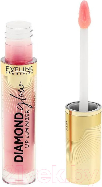 Изображение товара Блеск для губ Eveline Cosmetics Diamond Glow Lip Luminizer с гиалуроновой кислотой №02 (4.5мл)