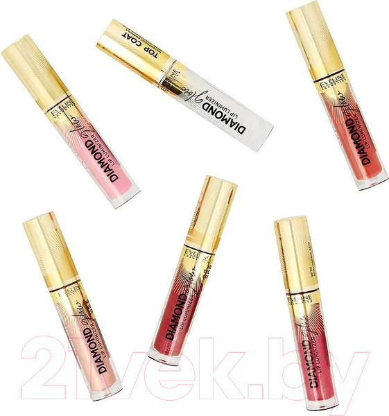Изображение товара Блеск для губ Eveline Cosmetics Diamond Glow Lip Luminizer с гиалуроновой кислотой №02 (4.5мл)