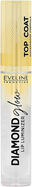 Изображение товара Блеск для губ Eveline Cosmetics Diamond Glow Lip Luminizer с гиалуроновой кислотой №01 (4.5мл)