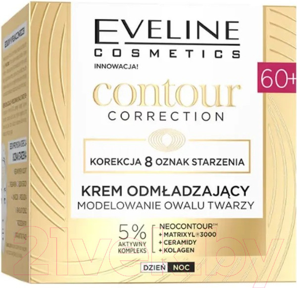 Изображение товара Крем для лица Eveline Cosmetics Contour Correction Омолаживающий моделирование овала лица 60+ (50мл)