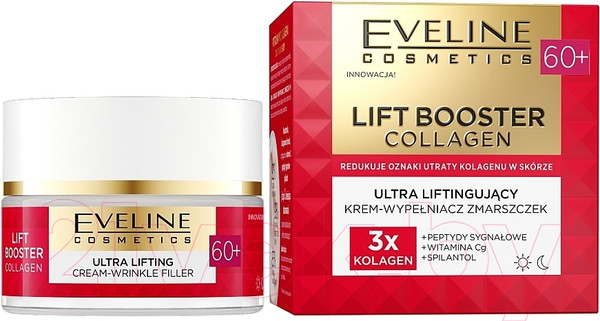 Изображение товара Крем для лица Eveline Cosmetics Lift Booster Collagen Против морщин с эффектом лифтинга 60+ (50мл)