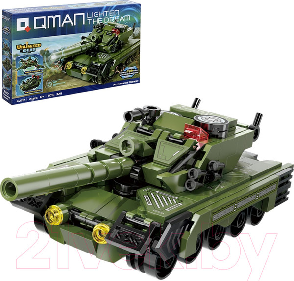 Изображение товара Конструктор Qman Безграничные Идеи. Военная техника. 3 в 1 / 9673017 (329эл)