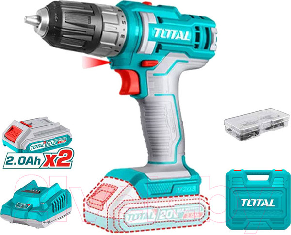 Изображение товара Аккумуляторная дрель-шуруповерт TOTAL TDLI200528