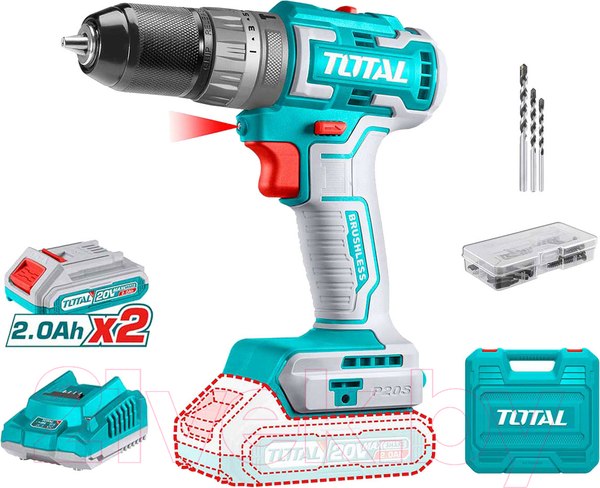 Изображение товара Аккумуляторная дрель-шуруповерт TOTAL TIDLI20508