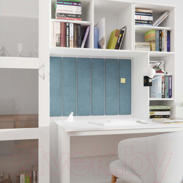 Изображение товара Мягкая стеновая панель Делком40 Прямоугольник 150x600 (средне-синий)