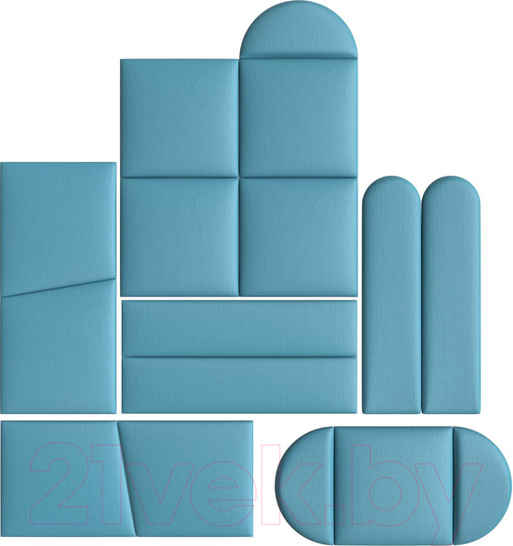 Изображение товара Мягкая стеновая панель Делком40 Прямоугольник 150x600 (мятный)