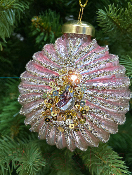 Изображение товара Елочная игрушка Shishi Цветок / 63626 (8см)