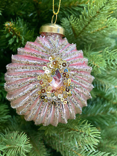 Изображение товара Елочная игрушка Shishi Цветок / 63626 (8см)