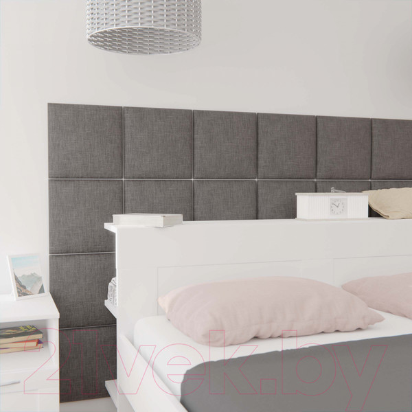 Изображение товара Мягкая стеновая панель Делком40 Четырехугольник 300x350 (бежевый)