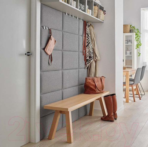 Изображение товара Мягкая стеновая панель Делком40 Четырехугольник 300x350 (бордовый)