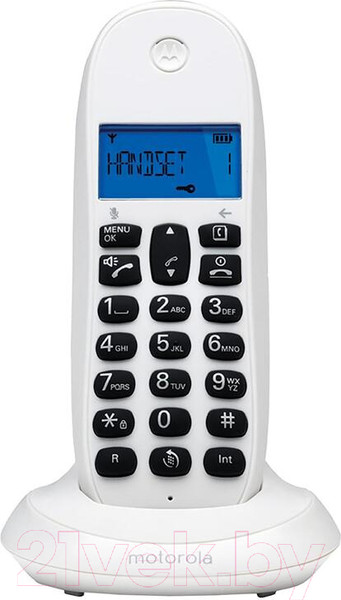 Изображение товара Беспроводной телефон Motorola C1001CB+ (белый)