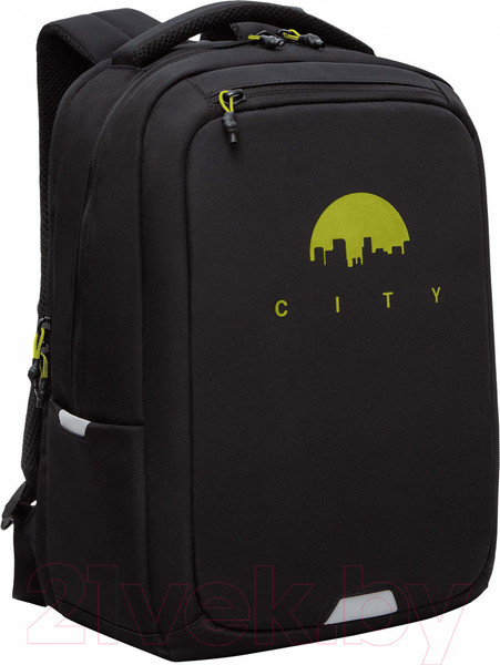 Изображение товара Рюкзак Grizzly RU-434-3 (черный/салатовый)