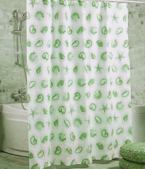 Изображение товара Шторка-занавеска для ванны Miranda Starfish Green