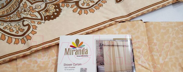 Изображение товара Шторка-занавеска для ванны Miranda Leopard Beige