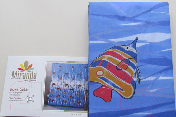 Изображение товара Шторка-занавеска для ванны Miranda Tropical Fish