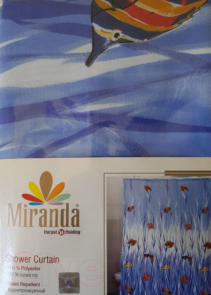 Изображение товара Шторка-занавеска для ванны Miranda Tropical Fish