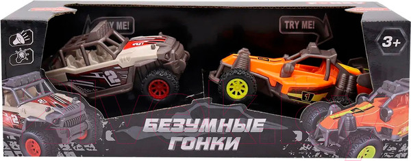Изображение товара Набор игрушечных автомобилей Funky Toys Машинки-внедорожники Безумные гонки / FT0275424