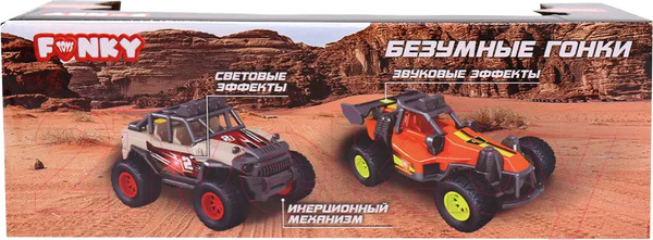 Изображение товара Набор игрушечных автомобилей Funky Toys Машинки-внедорожники Безумные гонки / FT0275424