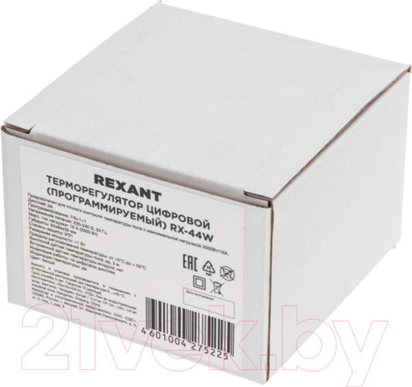 Изображение товара Терморегулятор для теплого пола Rexant RX-44W / 51-0577