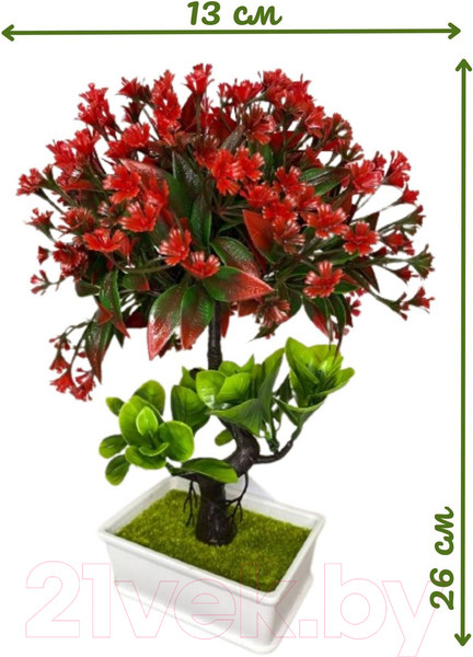 Изображение товара Искусственное растение Merry Bear Home Decor Бонсай / EGB3121005 (красный)