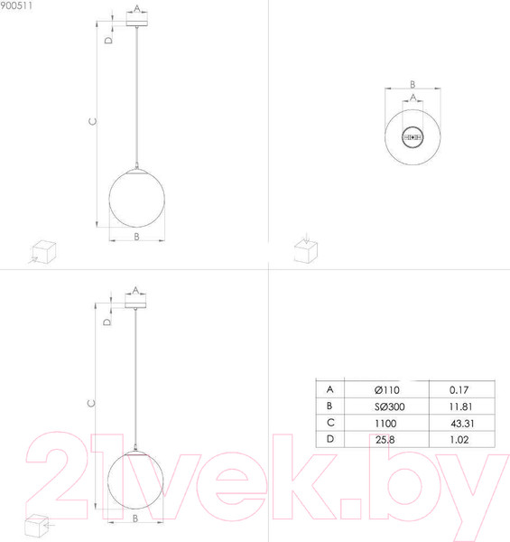Изображение товара Потолочный светильник Eglo Rondo 3 900511