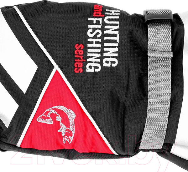 Изображение товара Варежки для охоты и рыбалки Helios Профессионал / HS-MPB-R-XL (р.XL, черный/красный)