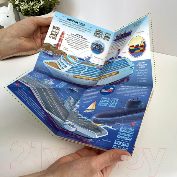 Изображение товара Развивающая книга Malamalama Книжка-трансформер. Транспорт