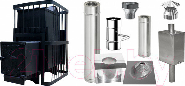 Изображение товара Печь-каменка КомфортПром Чугун закрытая / 1002210034