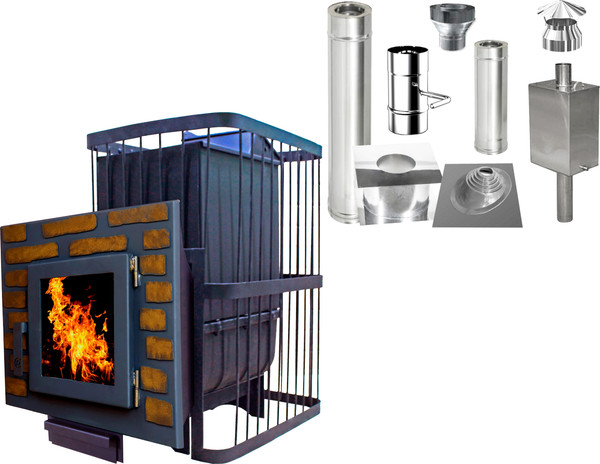 Изображение товара Печь-каменка КомфортПром Чугун закрытая / 1002210035