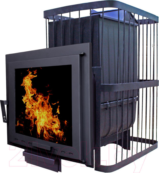 Изображение товара Печь-каменка КомфортПром Чугун Панорама закрытая / 1002210036