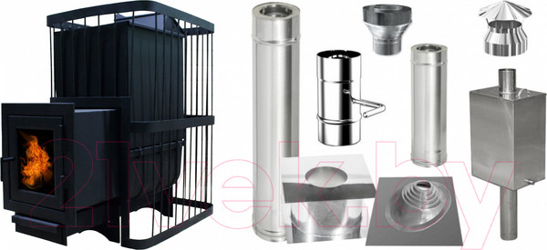 Изображение товара Печь-каменка КомфортПром Чугун закрытая / 1002210038