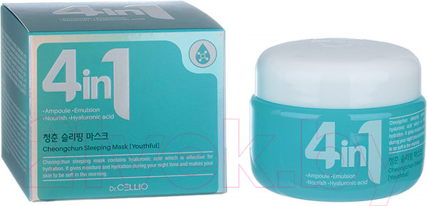 Изображение товара Маска для лица кремовая Dr. Cellio Dr.G50 4 In 1 Cheongchun Sleeping Mask Hyaluronic Acid (70мл)