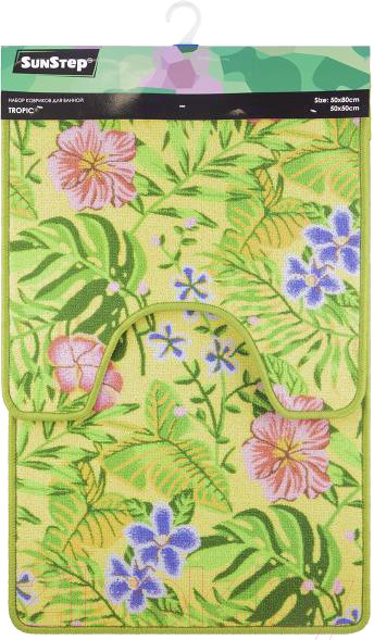 Изображение товара Набор ковриков для ванной и туалета SunStep Tropic 50x80/50x50 / 37-655