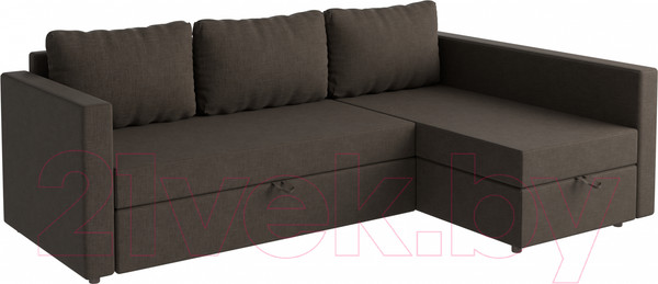 Изображение товара Диван угловой Mio Tesoro Тилаус длинный подлокотник (Brown)