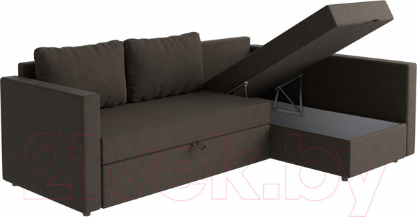 Изображение товара Диван угловой Mio Tesoro Тилаус длинный подлокотник (Brown)