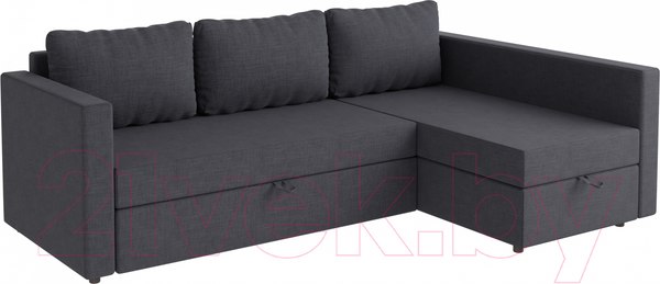 Изображение товара Диван угловой Mio Tesoro Тилаус длинный подлокотник (Dark Grey)