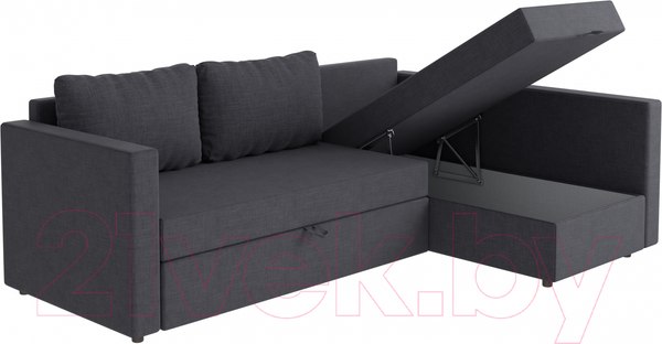 Изображение товара Диван угловой Mio Tesoro Тилаус длинный подлокотник (Dark Grey)