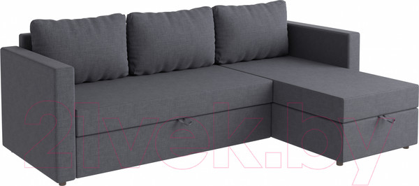Изображение товара Диван угловой Mio Tesoro Тилаус короткий подлокотник (Dark Grey)