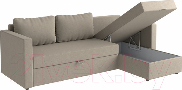 Изображение товара Диван угловой Mio Tesoro Тилаус короткий подлокотник (Beige/Grey)