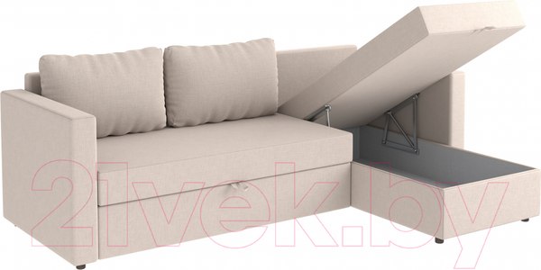 Изображение товара Диван угловой Mio Tesoro Тилаус короткий подлокотник (Cream)