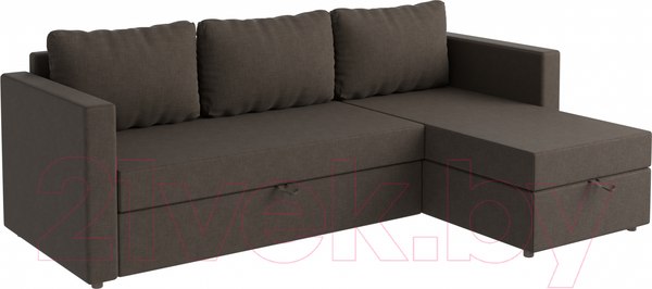 Изображение товара Диван угловой Mio Tesoro Тилаус короткий подлокотник (Brown)