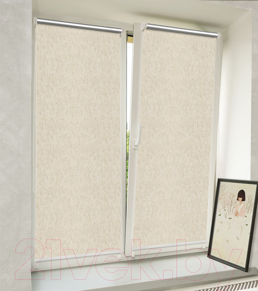 Изображение товара Рулонная штора Delfa Сантайм Натур Термо-Блэкаут СРШ-01МП 78305 (62x170, натур)