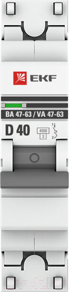 Изображение товара Выключатель автоматический EKF PROxima ВА 47-63 / mcb4763-1-40D-pro