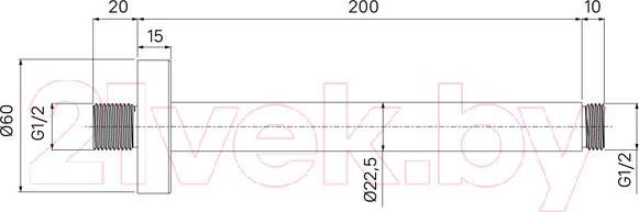 Изображение товара Душевой кронштейн IDDIS Optima Home OPH20CRi61
