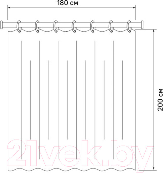 Изображение товара Шторка-занавеска для ванны IDDIS Base BG02P18i11
