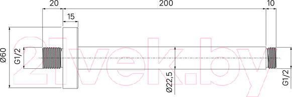 Изображение товара Душевой кронштейн IDDIS Optima Home OPH20BRi61
